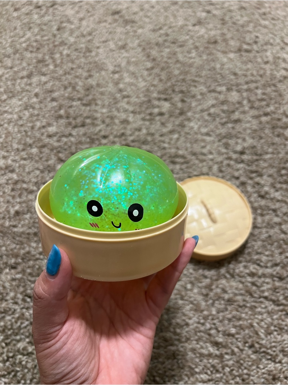 Green Glitter Dumpling Squishy 💚✨